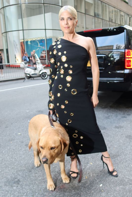 SELMA BLAIR Out with Her Service Dog in New York 09/13/2024