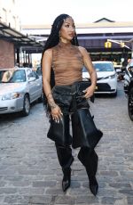 SHENSEEA Arrives at Alexander Wang Show at New York Fashion Week 09/08/2024