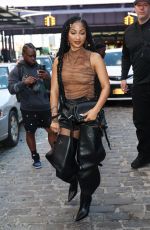 SHENSEEA Arrives at Alexander Wang Show at New York Fashion Week 09/08/2024