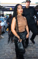 SHENSEEA Arrives at Alexander Wang Show at New York Fashion Week 09/08/2024
