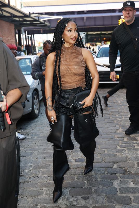 SHENSEEA Arrives at Alexander Wang Show at New York Fashion Week 09/08/2024