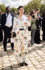 SHIN MINA Arrives at Loewe Show at Paris Fashion Week 09/27/2024