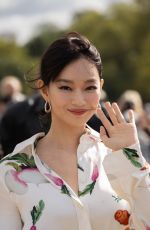 SHIN MINA Arrives at Loewe Show at Paris Fashion Week 09/27/2024