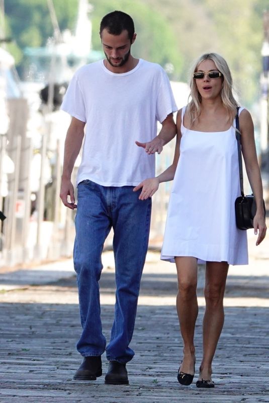 SIENNA MILLER and Oli Green on a Romantic Stroll in Venice 09/07/2024
