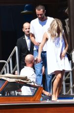 SIENNA MILLER and Oli Green Out in Venice 09/07/2024