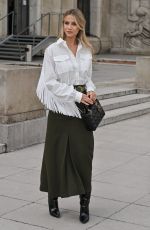 SIMONA JAKSTAITE Arrives at Elie Saab Show at Paris Fashion Week 09/28/2024