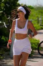 SOFIA RESING Out for Morning Jog on Miami Beach Boardwalk 09/15/2024