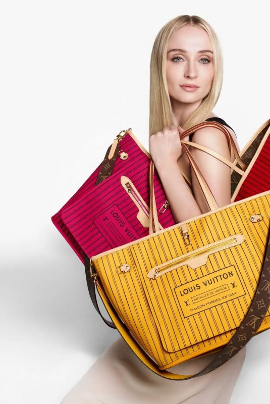 SOPHIE TURNER for Louis Vuitton Neverfull Inside Out Handbags 2024