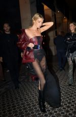 STELLA MAXWELL Arrives at Vetements Party at Costes in Paris 09/27/2024