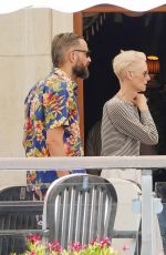TILDA SWINTON and Sandro Kopp Catching a Taxi Boat in Venice 08/31/2024