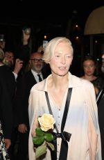 TILDA SWINTON Leaves an Exclusive Chanel Evening in Venice 09/01/2024