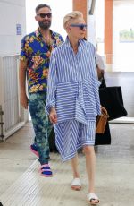 TILDA SWINTON Leaves Marco Polo Airport in Venice 09/04/2024