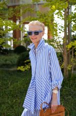 TILDA SWINTON Leaves Marco Polo Airport in Venice 09/04/2024