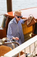 TILDA SWINTON Leaves Marco Polo Airport in Venice 09/04/2024