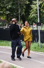 TINA KUNAKEY Arrives at Gucci Show at Milan Fashion Week 09/20/2024