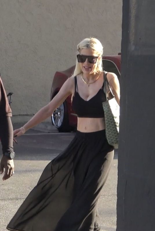 TORI SPELLING Arrives at Dancing with the Stars Studio in Los Angelea 09/14/2024