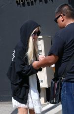 TORI SPELLING Arrives at DWTS Rehearsal Studio in Los Angeles 09/22/2024