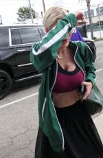 TORI SPELLING Arrives at DWTS Studio for Rehearsals in Los Angeles 09/15/2024