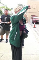 TORI SPELLING Arrives at DWTS Studio for Rehearsals in Los Angeles 09/15/2024