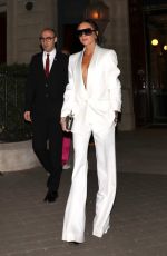 VICTORIA BECKHAM Arrives at BOT Fashion Awards at Paris Fashion Week 09/28/2024