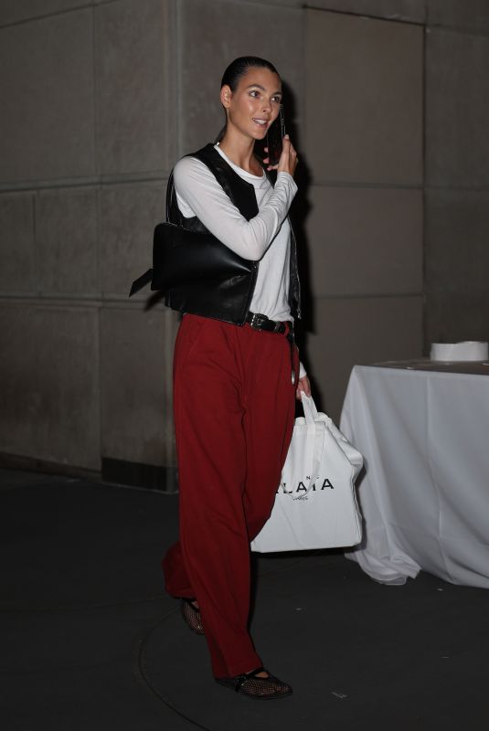 VITTORIA CERETTI Arrives at Alaia Fashion Show at NYFW in New York 09/06/2024