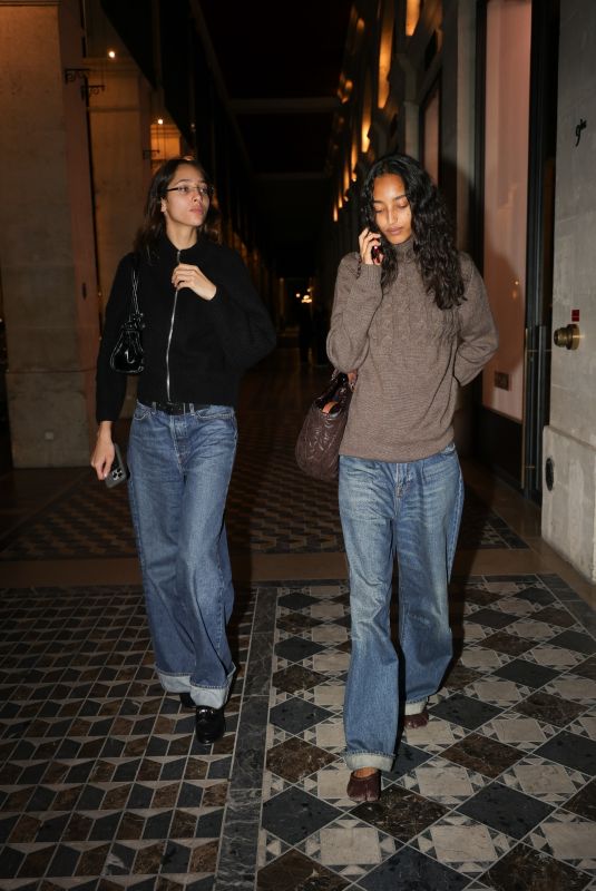 YASMIN WIJNALDUM and MONA TOUGAARD Night Out in Paris 09/22/2024