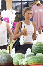 ZENDAYA and Tom Holland Out Shopping in Calabasas 08/31/2024