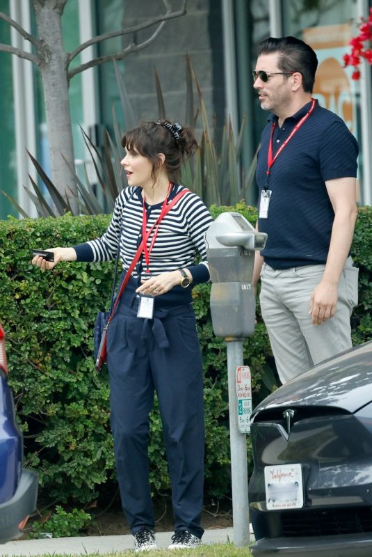 ZOOEY DESCHANEL and Jacob Pechenik Out in Los Angeles 09/04/2024