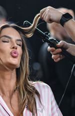 ALESSANDRA AMBROSIO Getting Ready for Victoria