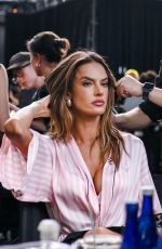 ALESSANDRA AMBROSIO Getting Ready for Victoria