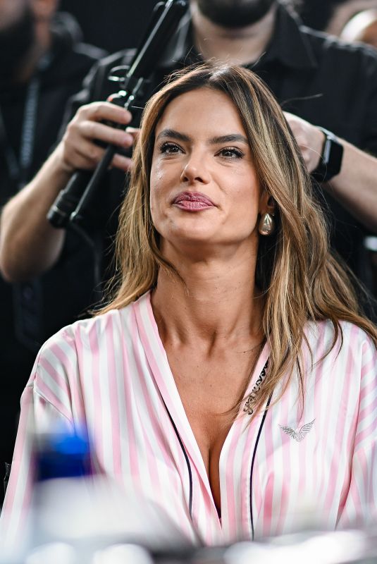 ALESSANDRA AMBROSIO Getting Ready for Victoria’s Secret Fashion Show in New York 10/15/2024