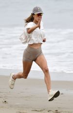 ALESSANDRA AMBROSIO Out Running with a Friend at a Beach in Los Angeles 10/10/2024