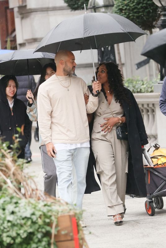 ALEXANDRA BURKE and Darren Randolph Out in Londn 10/10/2024
