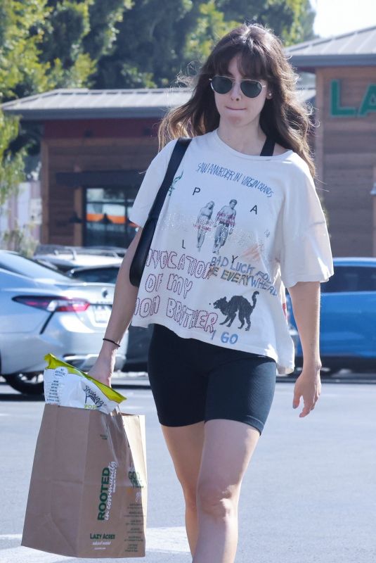 ALISON BRIE Out at Lazy Acres Market in Los Feliz 10/29/2024
