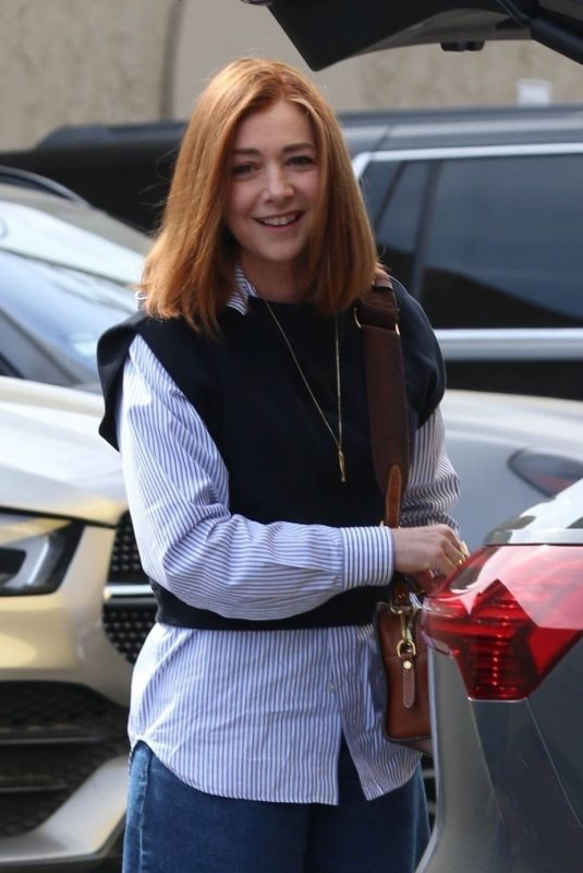 ALYSON HANNIGAN Arrives at Dancing with the Stars Studio in Los Angeles 10/27/2024