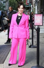 ALYSSA MILANO in a Pink Ensemble Arrives at FOX Studios in New York 09/30/2024