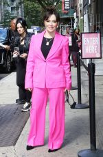 ALYSSA MILANO in a Pink Ensemble Arrives at FOX Studios in New York 09/30/2024