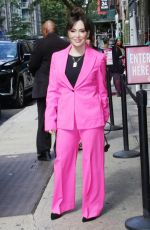 ALYSSA MILANO in a Pink Ensemble Arrives at FOX Studios in New York 09/30/2024