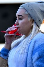 AMANDA BYNES Out Puffing on a Vape Pen on Rodeo Drive in Beverly Hills 10/29/2024