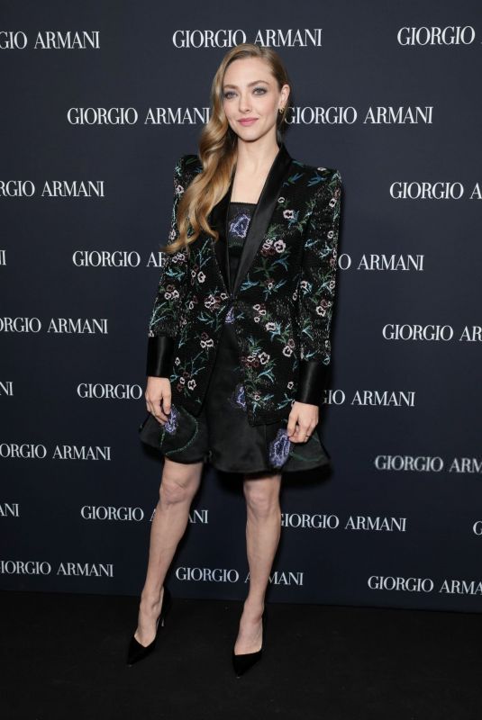 AMANDA SEYFRIED at Giorgio Armani RTW Spring 2025 Fashion Show in New York 10/17/2024