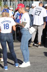 AMBER ROSE Arrives at Dodgers World Series Game in Los Angeles 10/25/2024