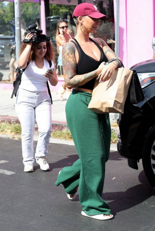 AMBER ROSE Leaves Trashy Lingerie in Los Angeles 10/11/2024