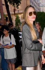 ANGELINA JOLIE Arrives at Her Hotel in New York 09/30/204