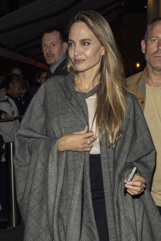 ANGELINA JOLIE Leaves Ham Yard Hotel in London 10/19/2024