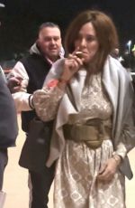 ANNA FRIEL Arrives at Anfield for Champions League Game Liverpool vs Bologna 10/02/2024