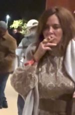 ANNA FRIEL Arrives at Anfield for Champions League Game Liverpool vs Bologna 10/02/2024