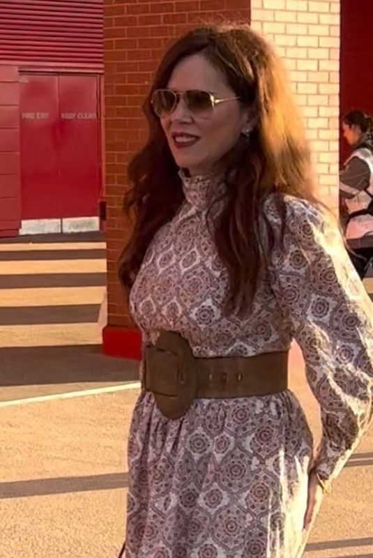 ANNA FRIEL Arrives at Anfield for Champions League Game Liverpool vs Bologna 10/02/2024