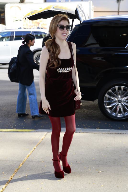 ANNA KENDRICK Arrives at Drew Barrymore Show in New York 10/23/2024