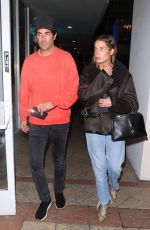 ASHLEY BENSON and Brandon Davis Out for a Dinner Date at Sushi Park in West Hollywood 10/08/2024