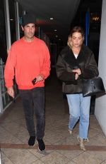 ASHLEY BENSON and Brandon Davis Out for a Dinner Date at Sushi Park in West Hollywood 10/08/2024